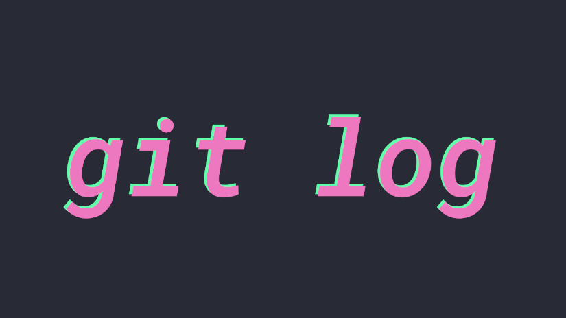 The words git log on a dark background